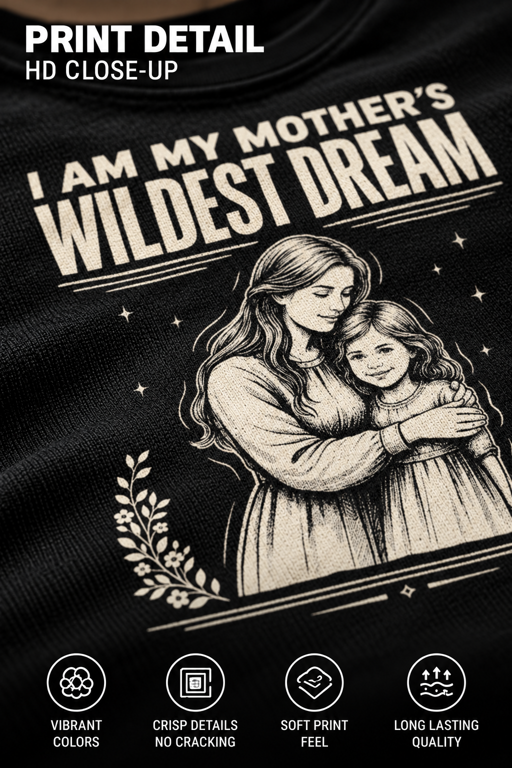 I Am My Mother's Wildest Dream print detail