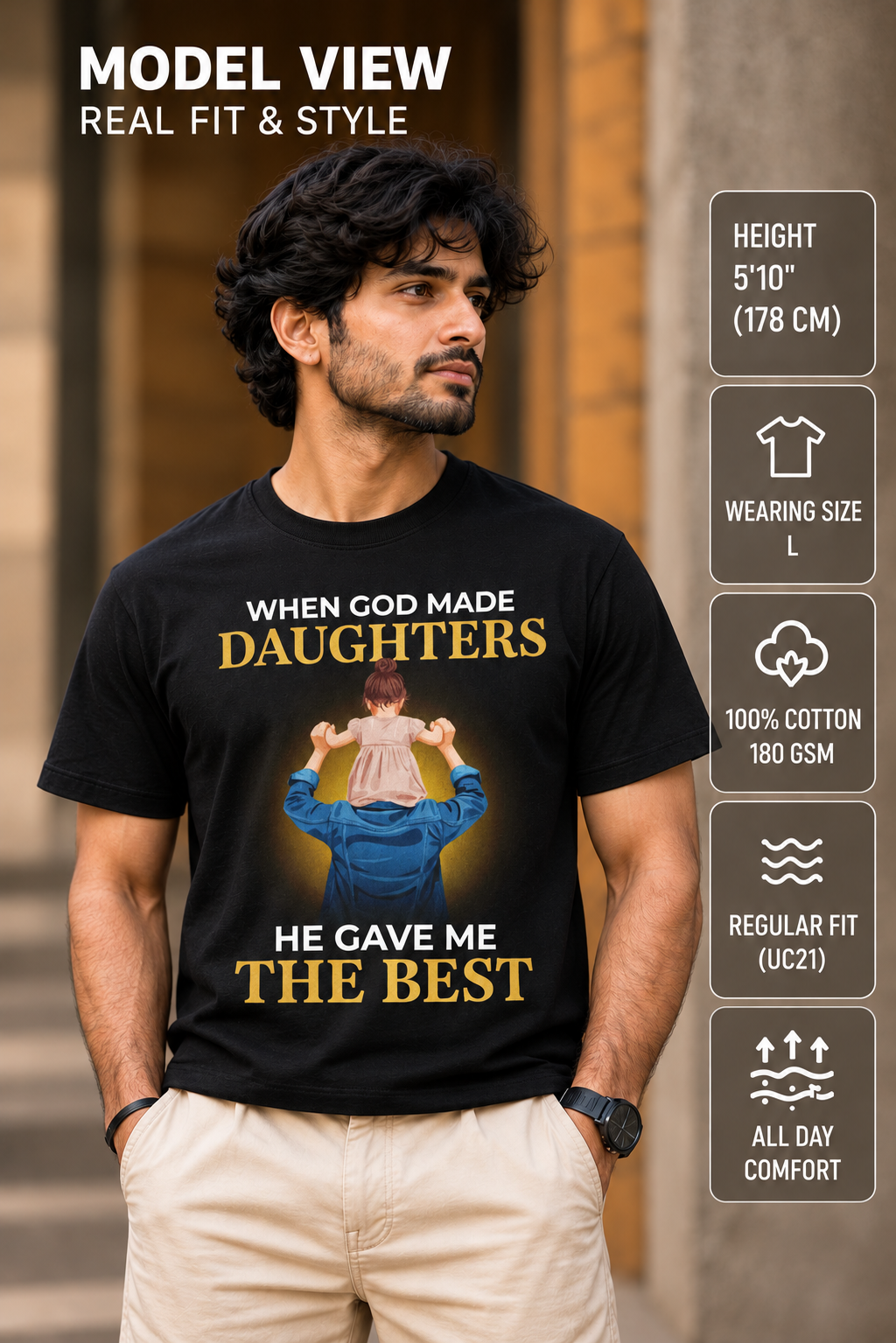 Model view — When God Made Daughters, He Gave Me The Best