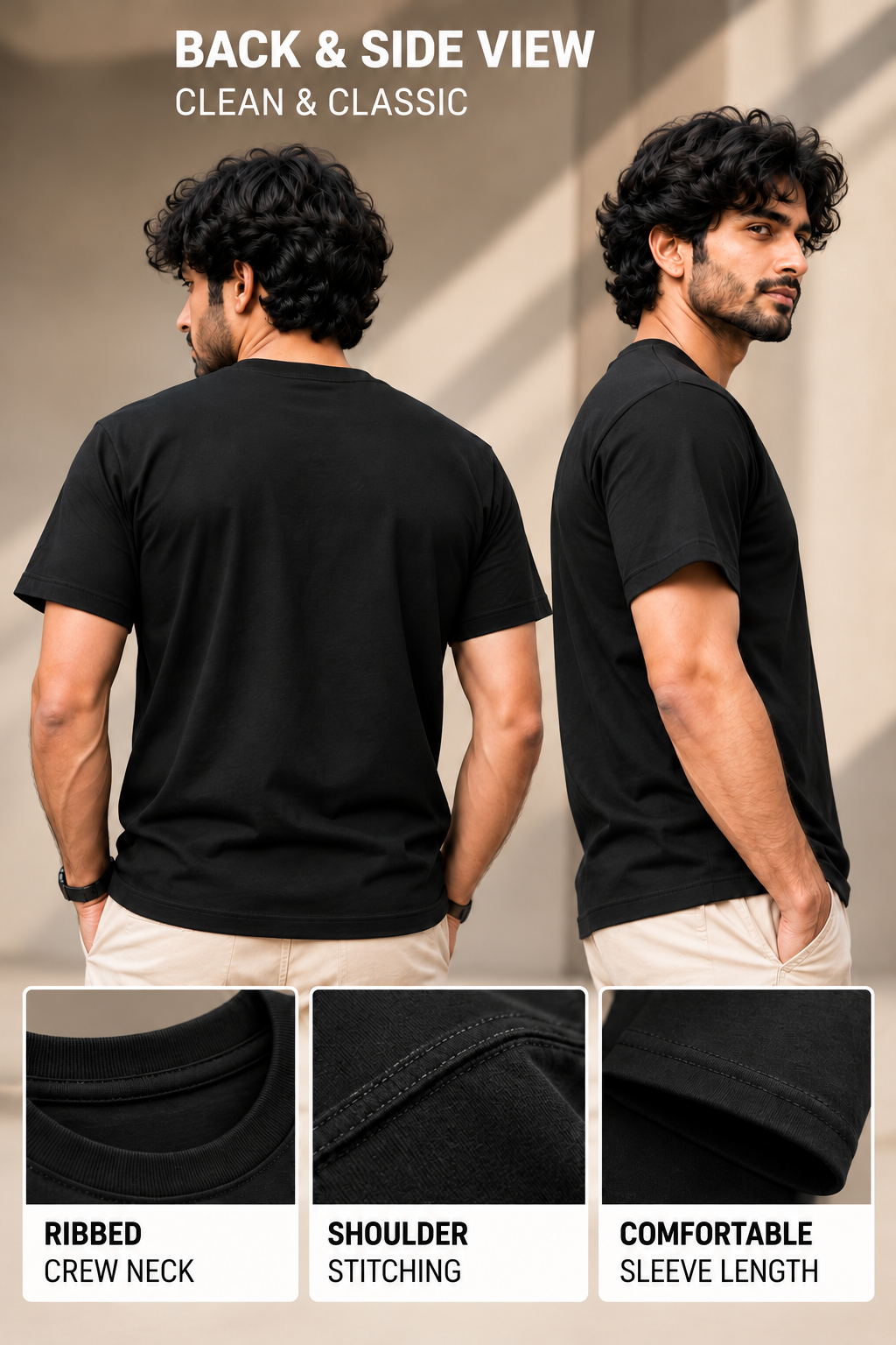 Premium T-Shirt – back and side view