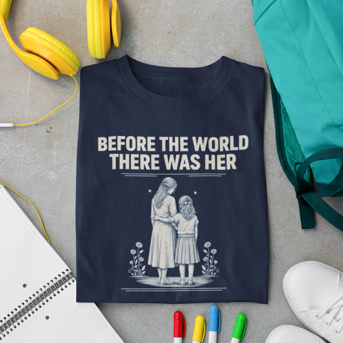 Before The World There Was Her — Mother-Daughter T-Shirt
