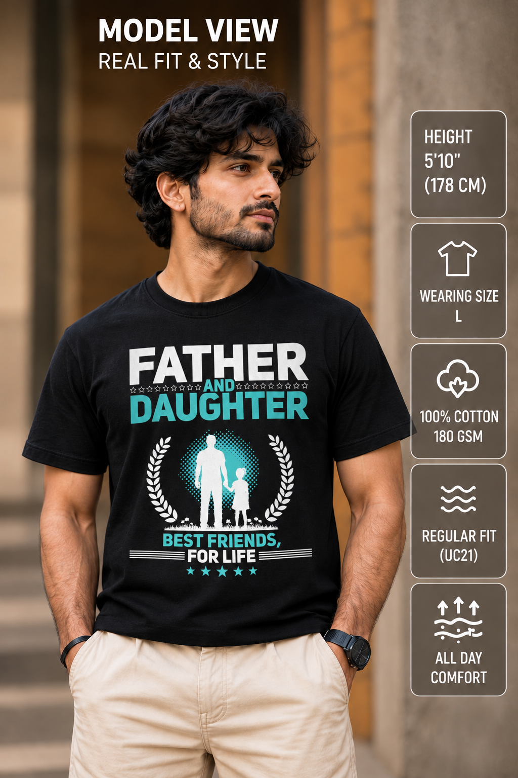 Father And Daughter Best Friends For Life model view