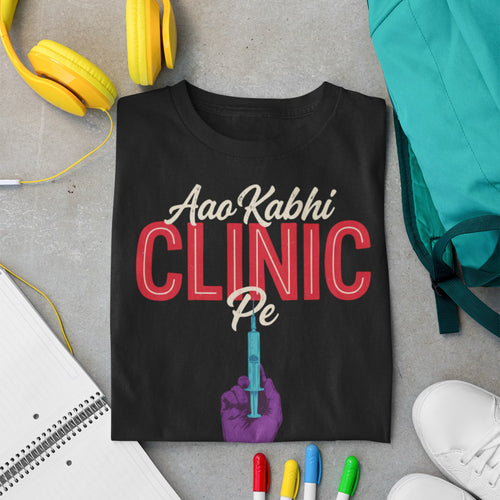 Aao Kabhi Clinic Pe doctor t-shirt in black