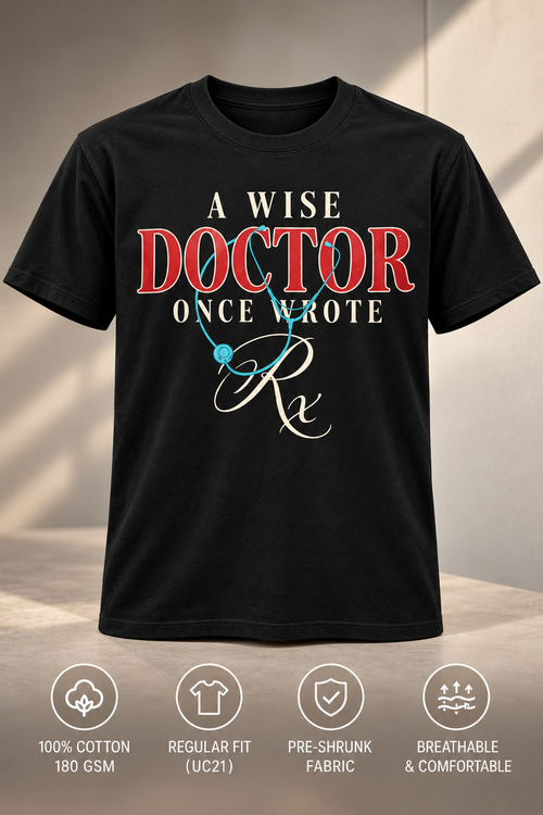 A Wise Doctor Once Wrote Rx — Doctor T-Shirt